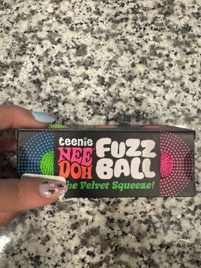 Teenie NeeDoh Fuzz Ball 3 pack Green, Peach, and Pink